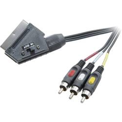 SpeaKa Professional SCART / kompozitní cinch TV, přijímač kabel [1x SCART zástrčka - 3x cinch zástrčka] 2 m černá