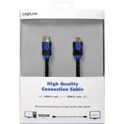 LogiLink HDMI kabel Zástrčka HDMI-A, Zástrčka HDMI-A 15.00 m černá CHB1115 4K UHD HDMI kabel