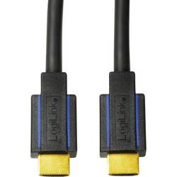 LogiLink HDMI kabel Zástrčka HDMI-A, Zástrčka HDMI-A 3.00 m černá CHB005 4K UHD HDMI kabel