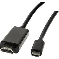 LogiLink USB-C® / HDMI kabelový adaptér USB-C ® zástrčka, Zástrčka HDMI-A 3.00 m černá UA0330 Kabel pro displeje USB-C®