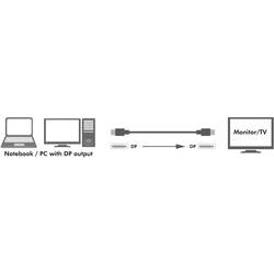LogiLink DisplayPort kabel Konektor DisplayPort, Konektor DisplayPort 2.00 m černá CV0120 Kabel DisplayPort