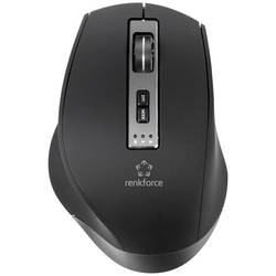 Renkforce RF-WM-300 optická ergonomická myš, přenos Bluetooth®, bezdrátový, 7 tlačítko, 2400 dpi, černá/šedá