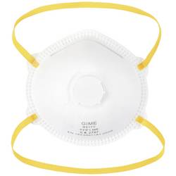 GIME 2575497 respirátor proti jemnému prachu, s ventilem FFP1 10 ks EN 149:2001 + A1:2009 DIN 149:2001 + A1:2009