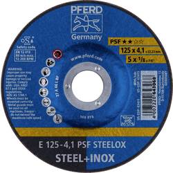 PFERD TOOLS 69220531 E 125-4,1 PSF STEELOX brusný kotouč lomený Průměr 125 mm Ø otvoru 22.23 mm nerezová ocel, ocel 10 ks