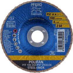 PFERD TOOLS 69300661 PFF 100 Z 60 PSF STEELOX/16,0 vějířovitý brusný kotouč Průměr 100 mm Ø otvoru 16 mm Zrnitost 60 nerezová ocel, ocel 10 ks
