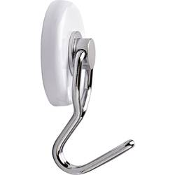 Maul magnet (Ø x v) 35 mm x 53 mm kulatý, s hákem bílá, stříbrná 2 ks 6155702