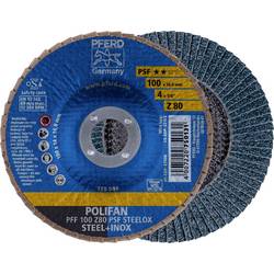 PFERD TOOLS 69300662 PFF 100 Z 80 PSF STEELOX/16,0 vějířovitý brusný kotouč Průměr 100 mm Ø otvoru 16 mm Zrnitost 80 nerezová ocel, ocel 10 ks