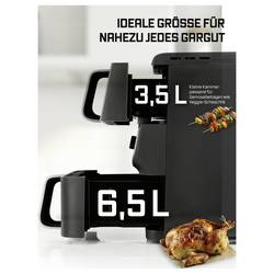 GourmetMaxx 16404 horkovzdušná fritéza 10 l 2500 W nepřilnavý povlak, bez BPA, Cool touch pouzdro, Digitální časovač, funkce grilování, horkovzdušný,