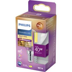 Philips LED 871951432439800 LED Energetická třída (EEK2021) D (A - G) E14 kapkový tvar 3.4 W = 40 W teplá bílá (Ø x v) 45 mm x 80 mm stmívatelné (Dim to warm)