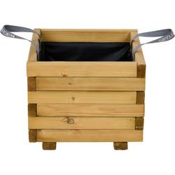 Siena Garden TAUNUS TANUSSLIM 40 Box na rostliny Borové dřevo, fleece přírodní, černá