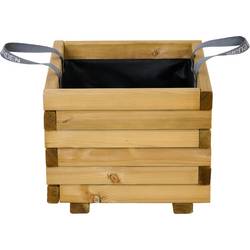 Siena Garden TAUNUS TANUSSLIM 40 Box na rostliny Borové dřevo, fleece přírodní, černá