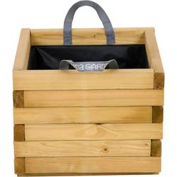 Siena Garden TAUNUS TANUSSLIM 40 Box na rostliny Borové dřevo, fleece přírodní, černá
