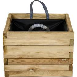Siena Garden TAUNUS TANUSSLIM 50 Box na rostliny Borové dřevo, fleece přírodní, černá