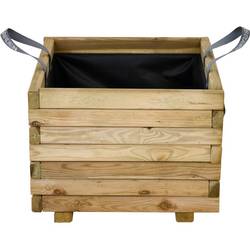 Siena Garden TAUNUS TANUSSLIM 50 Box na rostliny Borové dřevo, fleece přírodní, černá