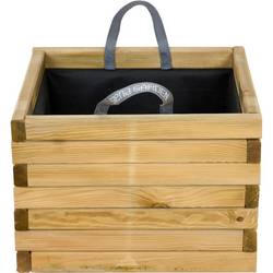 Siena Garden TAUNUS TANUSSLIM 50 Box na rostliny Borové dřevo, fleece přírodní, černá