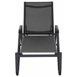 Siena Garden Tesoro M29537 Opalovací lehátko hliník, plast antracit (matný), černá, stříbrná