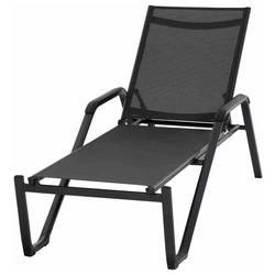 Siena Garden Tesoro M29537 Opalovací lehátko hliník, plast antracit (matný), černá, stříbrná