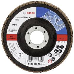 Bosch Accessories 2608603714 X431 vějířovitý brusný kotouč Průměr 115 mm Ø otvoru 22.33 mm Zrnitost 80 ocel 1 ks