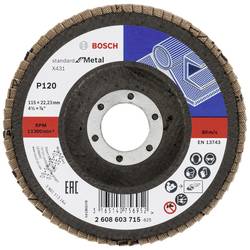 Bosch Accessories 2608603715 X431 vějířovitý brusný kotouč Průměr 115 mm Ø otvoru 22.33 mm Zrnitost 120 ocel 1 ks