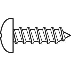 TOOLCRAFT 827354 čočkové šrouby do plechu 2.2 mm 6.5 mm křížová drážka Philips DIN 7981-C ocel pozinkované 100 ks