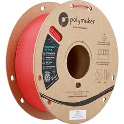 Polymaker PA17005 HT-PLA vlákno pro 3D tiskárny PLA plast, HT PLA Odolnost vůči vysokým teplotám, Filament pro vysokorychlostní 3D tisk 1.75 mm 1000 g červená
