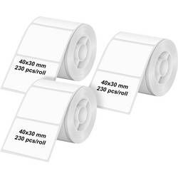 Olympia etikety (role) 40 x 30 mm papír thermodirekt bílá 3 ks 6321 univerzální etikety