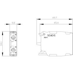 Siemens 3SU1400-1AA10-1EA0 kontaktní modul 2 rozpínací kontakty 1 ks