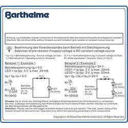 Barthelme sada LED zelená kulatý 5 mm 120 mcd 35 ° 20 mA 2 V