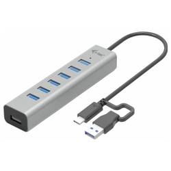 i-tec C31HUBMETAL703 USB Hub 7 portů USB-A USB 3.2 Gen1 5 GBit/s s konektorem USB C šedá I-TEC USB-C Charging Metal HUB 7 Port