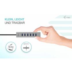 i-tec C31HUBMETAL703 USB Hub 7 portů USB-A USB 3.2 Gen1 5 GBit/s s konektorem USB C šedá I-TEC USB-C Charging Metal HUB 7 Port