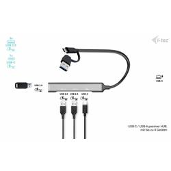 i-tec CAHUBMETALMINI4 USB Hub 3 + 1 port USB-A USB 3.2 Gen1 5 GBit/s stříbrná I-TEC USB-A/USB-C Metal HUB