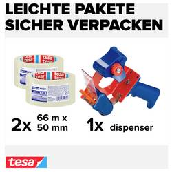 tesa 57195-00000-01 ruční odvíječ lepicí pásky TESAPACK® transparentní (d x š) 66 m x 50 mm 1 ks
