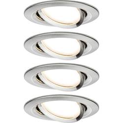 Paulmann 4064161242224 Coin Slim LED vestavné svítidlo, LED, pevně vestavěné LED, 18 W, železo (kartáčované), sada 4 ks