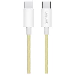 LogiLink Kabel USB-C USB 2.0 USB-C ® zástrčka 1.5 m žlutá stíněný CU0354