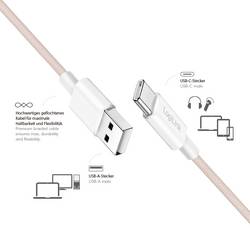 LogiLink Kabel USB-C USB 2.0 USB-A zástrčka, USB-C ® zástrčka 1.5 m růžová CU0325