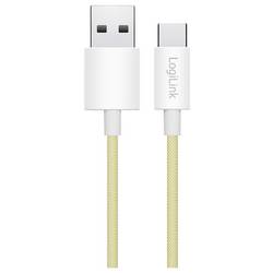 LogiLink Kabel USB-C USB 2.0 USB-A zástrčka, USB-C ® zástrčka 0.5 m žlutá CU0332