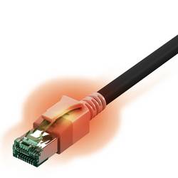 Easylan CS1OSADAD0070 RJ45 síťové kabely, propojovací kabely CAT 6A S/FTP 7.00 m černá dvoužilový stíněný, bez halogenů, samozhášecí 1 ks