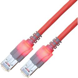 Easylan CS1ORCDCD0005 RJ45 síťové kabely, propojovací kabely CAT 6 S/FTP 0.50 m červená (jasná) dvoužilový stíněný, bez halogenů, samozhášecí 1 ks