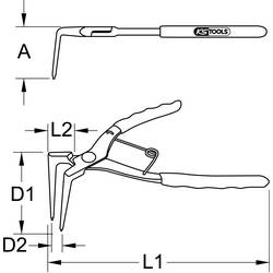 KS Tools 500.1037 kleště na pojistné kroužkem 1 ks