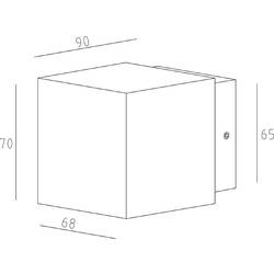 Deko Light Cubodo II Single DG Mini 731029 LED nástěnné světlo 5 W LED čedičově šedá