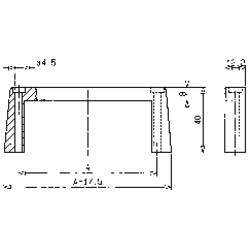 Mentor 3268.1112 zásuvná rukojeť hliník (eloxovaný) (d x š x v) 102 x 12.2 x 40 mm 1 ks