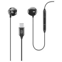 Cellularline Headset do uší (In Ear) kabelová stereo černá Redukce šumu mikrofonu regulace hlasitosti mobil