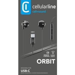 Cellularline Headset do uší (In Ear) kabelová stereo černá Redukce šumu mikrofonu regulace hlasitosti mobil