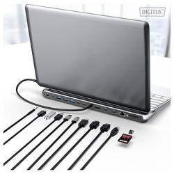 Digitus USB-C® dokovací stanice DA-70919 Vhodné pro značky (dokovací stanice pro notebook): univerzální Podporuje rozlišení 8K při frekvenci 30 Hz (1x) / 4K