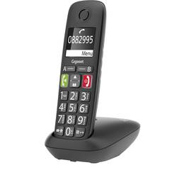 Gigaset E290 DECT/GAP bezdrátový analogový telefon kompatibilní s naslouchadly , handsfree, dětský telefon černá