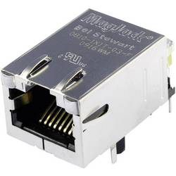 BEL Stewart Connectors 08B0-1X1T-03-F, zásuvka, vestavná horizontální, počet pólů: 8P8C, poniklovaná, kov, 1 ks