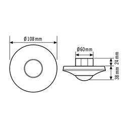 ESYLUX EP10055553 pod omítku stropní detektor přítomnosti osob 360 ° černá IP20