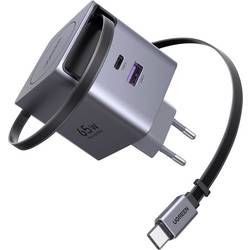 UGREEN Nexode Pro X615 65W GaN Charger nabíjecí adaptér, GaN, 2x USB-C®, 1x USB A , 65 W, QC 2,0, QC 3.0, QC 4+, Power Delivery 3.0, PPS, šedá