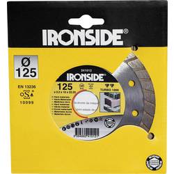 IRONSIDE 241012 diamantový řezný kotouč Průměr 125 mm keramika, Umělý kámen , Slínková cihla, jíl, přírodní kámen, střešní taška, mramor 1 ks