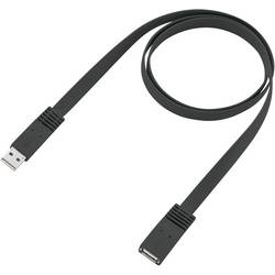 Renkforce USB kabel USB 2.0 USB-A zástrčka, USB-A zásuvka 2.00 m černá flexibilní provedení RF-4096134